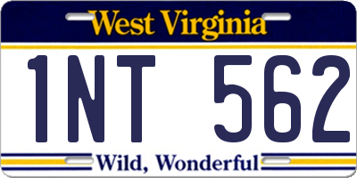 WV license plate 1NT562