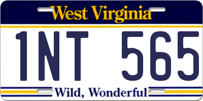 WV license plate 1NT565