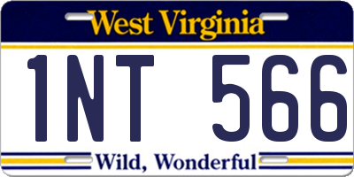 WV license plate 1NT566