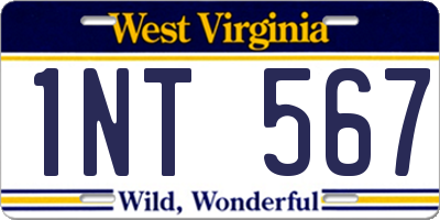 WV license plate 1NT567