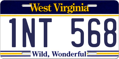 WV license plate 1NT568