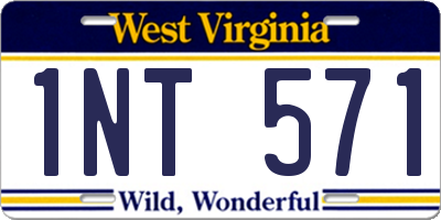 WV license plate 1NT571
