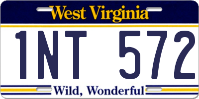 WV license plate 1NT572