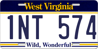 WV license plate 1NT574