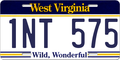 WV license plate 1NT575