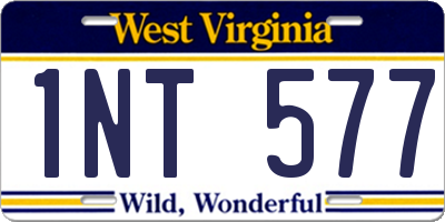 WV license plate 1NT577