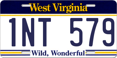 WV license plate 1NT579