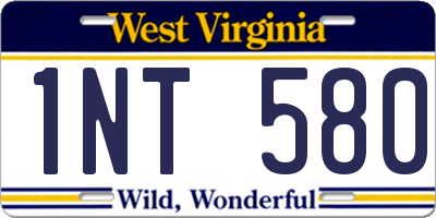 WV license plate 1NT580