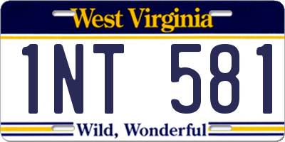 WV license plate 1NT581