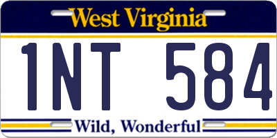 WV license plate 1NT584
