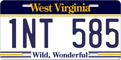 WV license plate 1NT585