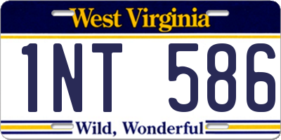 WV license plate 1NT586