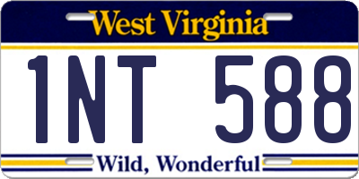 WV license plate 1NT588