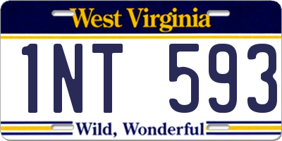 WV license plate 1NT593