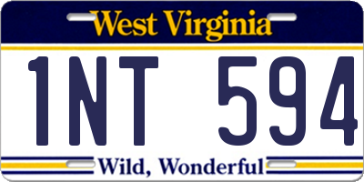 WV license plate 1NT594
