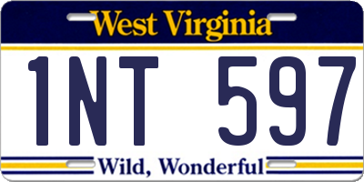 WV license plate 1NT597