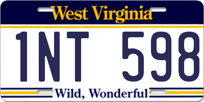 WV license plate 1NT598