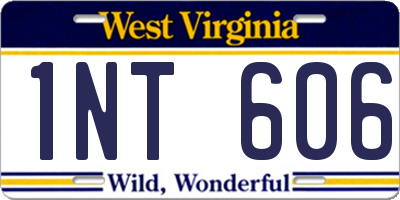 WV license plate 1NT606
