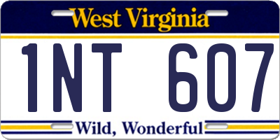 WV license plate 1NT607
