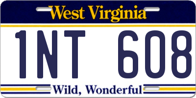 WV license plate 1NT608