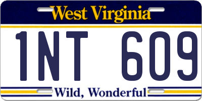 WV license plate 1NT609