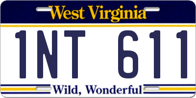 WV license plate 1NT611