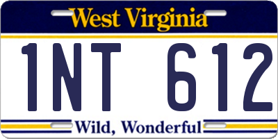 WV license plate 1NT612