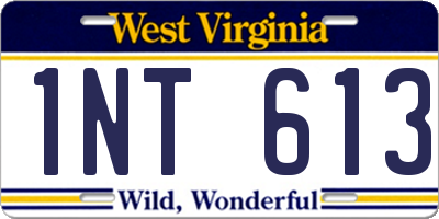WV license plate 1NT613