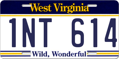 WV license plate 1NT614