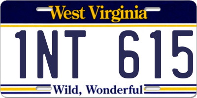 WV license plate 1NT615