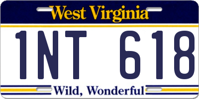 WV license plate 1NT618