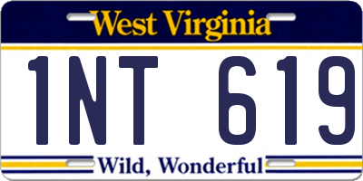WV license plate 1NT619
