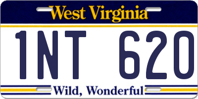 WV license plate 1NT620