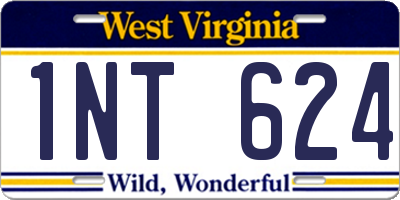 WV license plate 1NT624