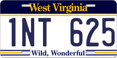 WV license plate 1NT625