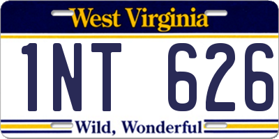 WV license plate 1NT626