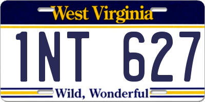 WV license plate 1NT627