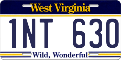 WV license plate 1NT630