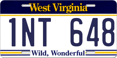 WV license plate 1NT648
