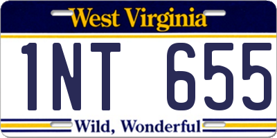 WV license plate 1NT655