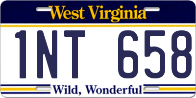 WV license plate 1NT658