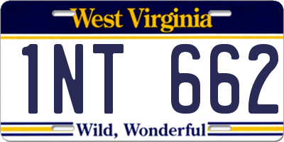 WV license plate 1NT662