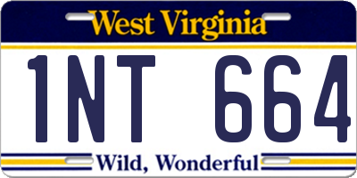 WV license plate 1NT664