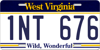 WV license plate 1NT676