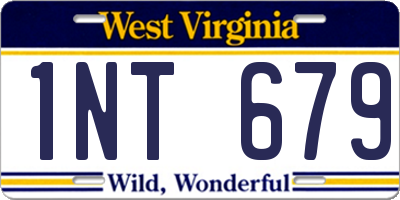 WV license plate 1NT679