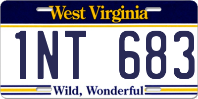 WV license plate 1NT683