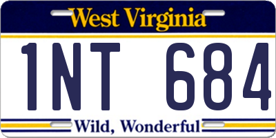 WV license plate 1NT684