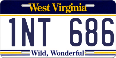 WV license plate 1NT686