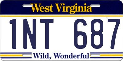 WV license plate 1NT687