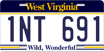 WV license plate 1NT691